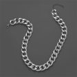 Silver-Plated Chunky Curb Chain Necklace Hot on Sale