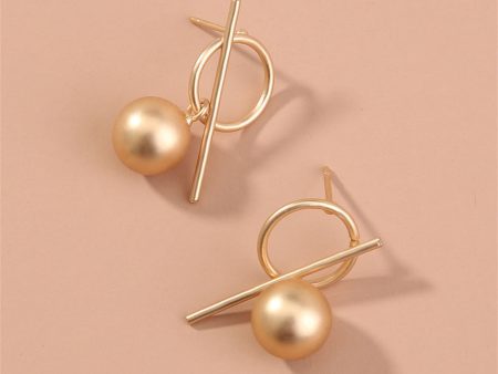 18K Gold-Plated Ball Drop Earrings Discount