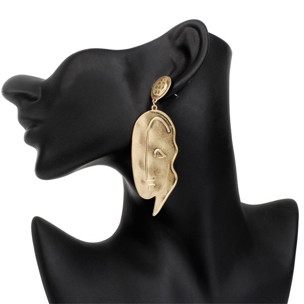 18K Gold-Plated Figural Drop Earring For Discount