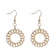 18K Gold-Plated Open Figaro Round Drop Earrings Hot on Sale