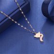 18K Rose Gold-Plated Fox Pendant Necklace Online