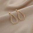 18K Gold-Plated Open Geometric Drop Earrings Supply