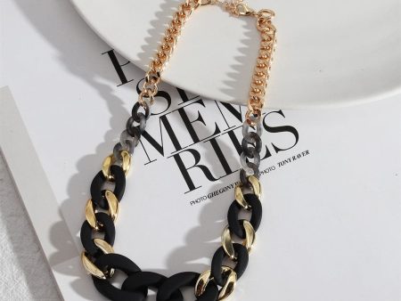 Black Resin & Acrylic 18K Gold-Plated Curb Chain Necklace on Sale