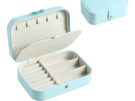 Blue Two-Compartment Jewelry Case Cheap