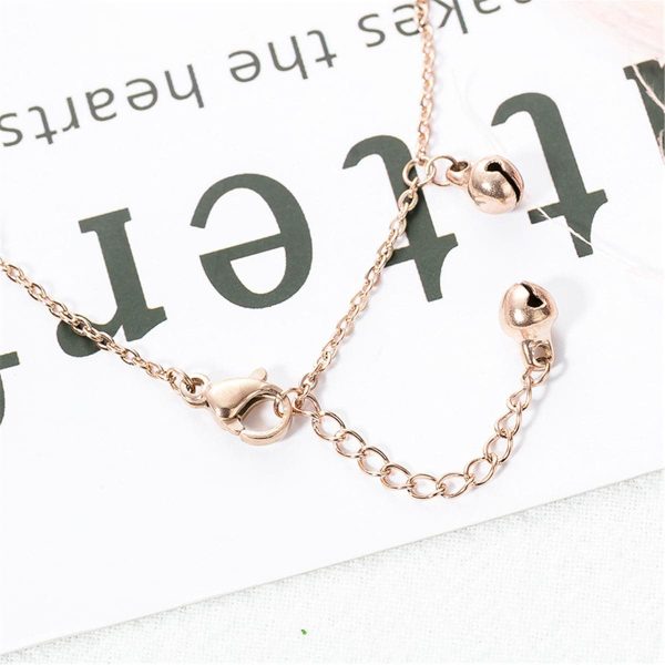 18K Rose Gold-Plated Bell Station Anklet Fashion