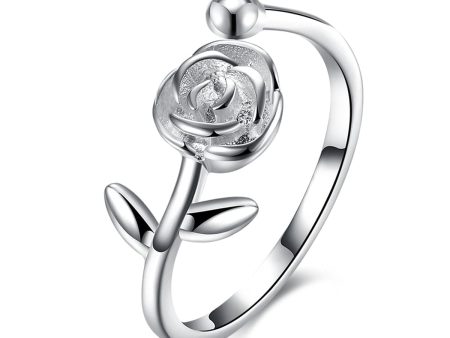 Sterling Silver Flower Adjustable Eternity Ring Online Hot Sale