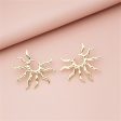 18K Gold-Plated Sun Stud Earrings Online Sale