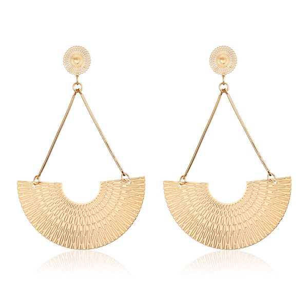 18K Gold-Plated Fan Drop Earrings Online Sale