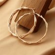 18K Gold-Plated Polygon Layered Hoop Earrings For Cheap