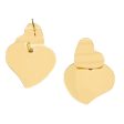 18K Gold-Plated Double Heart Drop Earrings Cheap