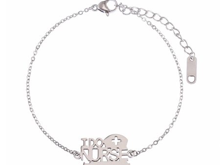 Silver-Plated  I Do Nurse  Charm Bracelet Discount