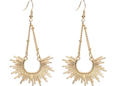 18K Gold-Plated Sunburst Drop Earrings Online now