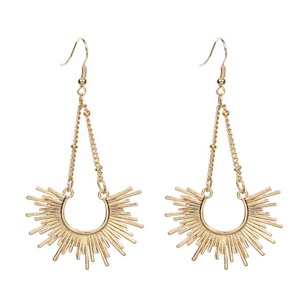 18K Gold-Plated Sunburst Drop Earrings Online now