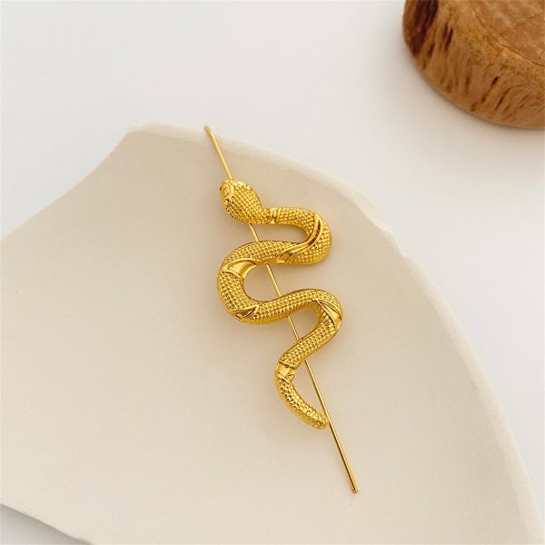 18K Gold-Plated Snake Ear Cuff For Sale