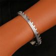 Stainless Steel Leaves Twine Cuff Online Hot Sale