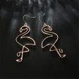 18K Gold-Plated Flamingo Drop Earrings Fashion