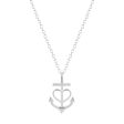 Silver-Plated Heart Anchor Pendant Necklace Cheap