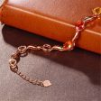 Yellow & Red Crystal & 18K Rose Gold-Plated Oval Station Bracelet Supply