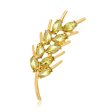 18K Gold-Plated & Golden Crystal Wheat Brooch Supply