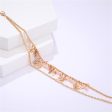 18K Gold-Plated Leaves Layered Anklet For Cheap