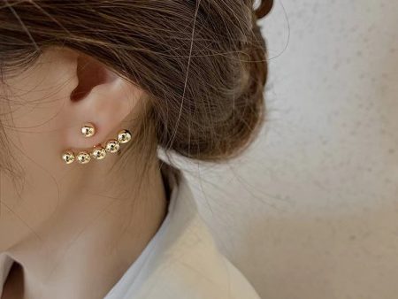 18K Gold-Plated Beaded Ear Jackets Online Sale