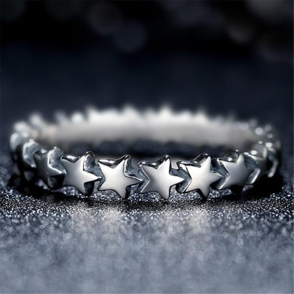 Silver-Plated Interlocking Star Band Online now