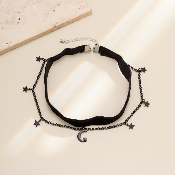 Black-Plated Celestial Choker Necklace Online