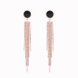 Black Acrylic & 18K Rose Gold-Plated Round Tassel Drop Earrings Online Sale