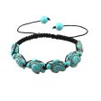 Turquoise & Black Polyster Turtle Station Bracelet Sale