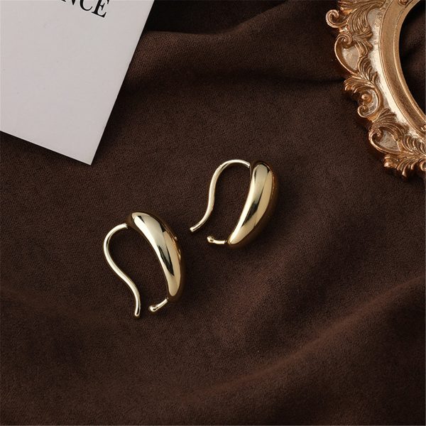 18K Gold-Plated Drop Huggie Earring Discount