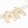 18K Gold-Plated Pebbled Arc Drop Earrings on Sale