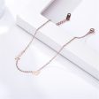 18K Rose Gold-Plated Heart  Love  Anklet For Sale