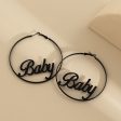 Black  Baby  Hoop Earrings Online Sale