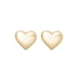 18K Gold-Plated Heart Stud Earrings Supply