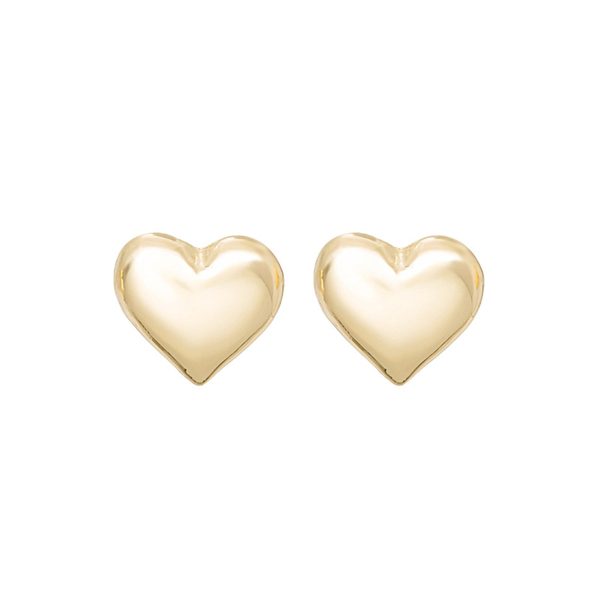 18K Gold-Plated Heart Stud Earrings Supply