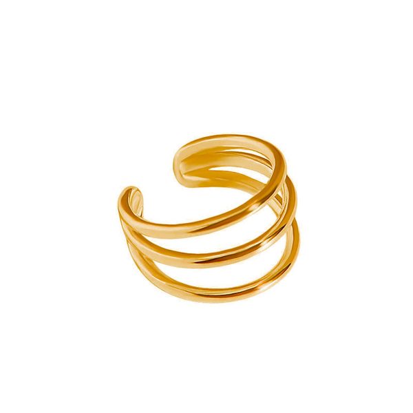 18K Gold-Plated Layered Ear Cuff Online Hot Sale