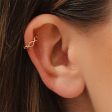 18K Gold-Plated Oval Cable-Chain Ear Cuff Discount