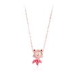 18K Rose Gold-Plated Fish Pendant Necklace For Cheap