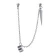 Silver-Plated Awl Dangle Earring & Ear Cuff Set on Sale