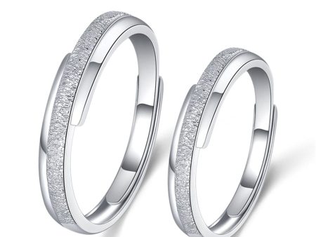 Sterling Silver Frosted Ring - Set Of Two Online Hot Sale