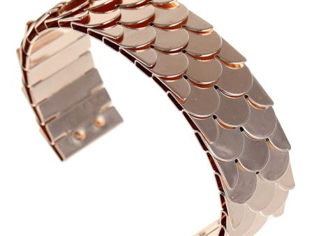 18K Rose Gold-Plated Fish Scale Cuff Cheap