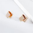 18K Gold-Plated Folded Geometric Stud Earrings Fashion