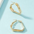 18K Gold-Plated Stacked Geometric Huggie Earrings Hot on Sale