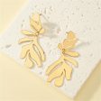 18K Gold-Plated Palm Frond Drop Earrings Online Hot Sale