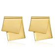 18K Gold-Plated Folded Geometric Stud Earrings Fashion