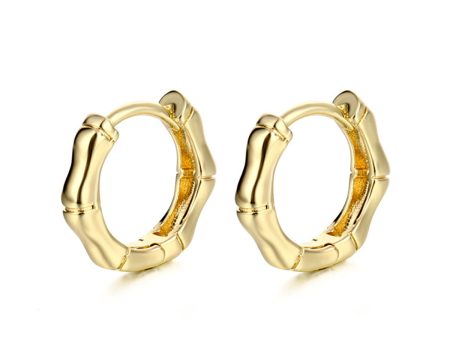 18K Gold-Plated Hexagon Huggie Earrings Cheap