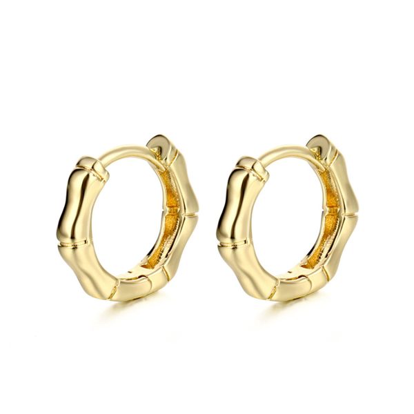 18K Gold-Plated Hexagon Huggie Earrings Cheap