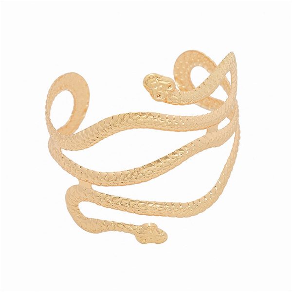 18K Gold-Plated Serpentine Arm Cuff Cheap