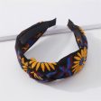 Black Sunflower Knot Hard Headband For Cheap