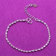 Silver-Plated Rope Chain Anklet Fashion